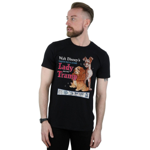 Li-cense Disney heren lady and the tramp distressed klassiek poster t-shirt UTBI19979_black large