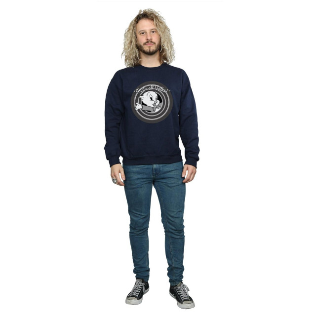 Li-cense Looney tunes heren that´s all folks porky pig sweatshirt UTBI1987_navyblue large