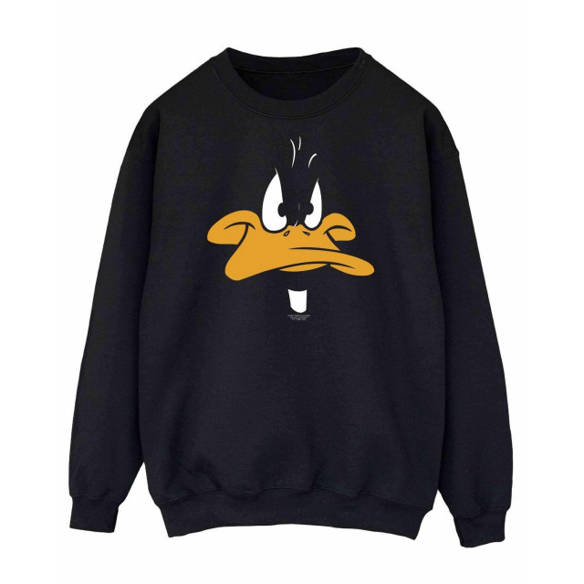 Li-cense Looney tunes dames daffy duck gezicht sweatshirt UTBI1988_black large