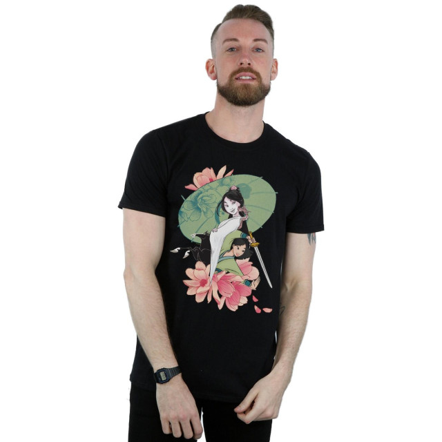 Li-cense Disney heren mulan magnolia collage t-shirt UTBI19892_black large