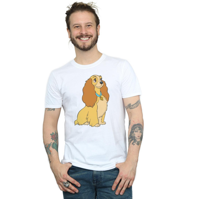 Li-cense Disney heren lady and the tramp lady spaghetti hart t-shirt UTBI19948_white large
