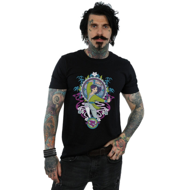 Li-cense Disney heren mulan ornamental t-shirt UTBI19842_black large