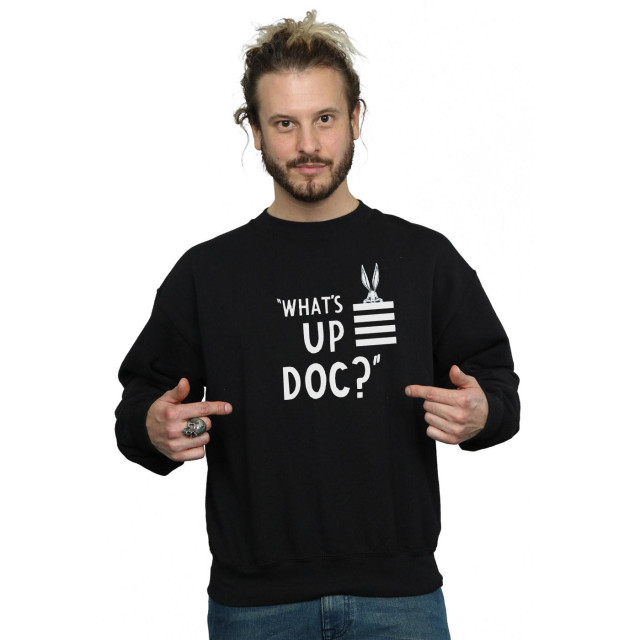 Li-cense Looney tunes unisex volwassen what´s up doc bugs bunny streep sweatshirt UTBI2016_black large