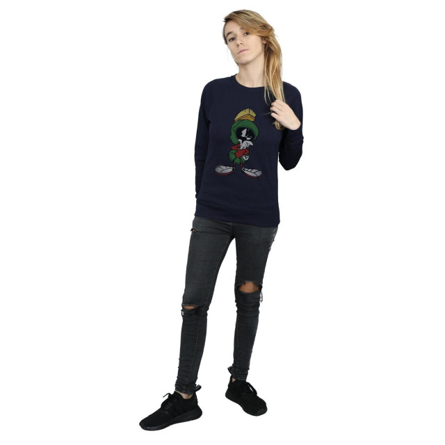 Li-cense Looney tunes dames marvin the martian pose heather sweatshirt UTBI2013_navyblue large