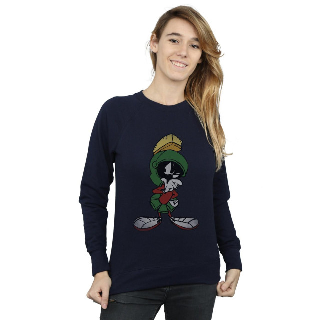 Li-cense Looney tunes dames marvin the martian pose heather sweatshirt UTBI2013_navyblue large
