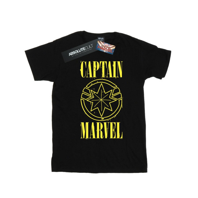Li-cense Marvel heren captain grunge logo t-shirt UTBI20295_black large