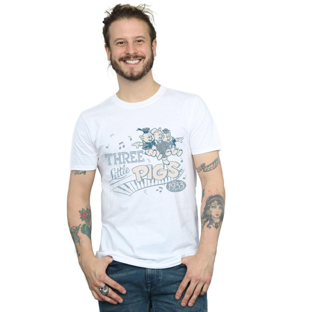 Li-cense Disney heren drie kleine varkens 1933 t-shirt UTBI19671_white large