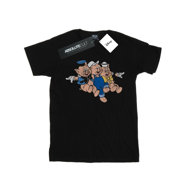 Li-cense Disney heren drie kleine varkens springen t-shirt UTBI19639_black large