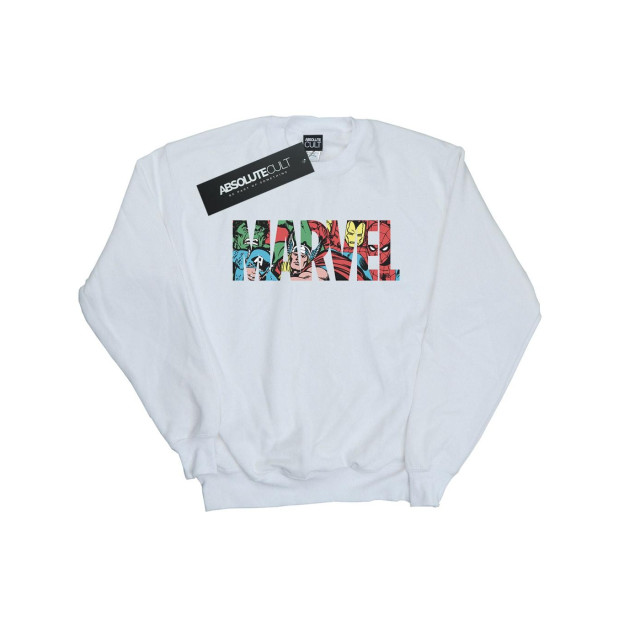Li-cense Marvel comics heren infill logo sweatshirt UTBI1929_white large