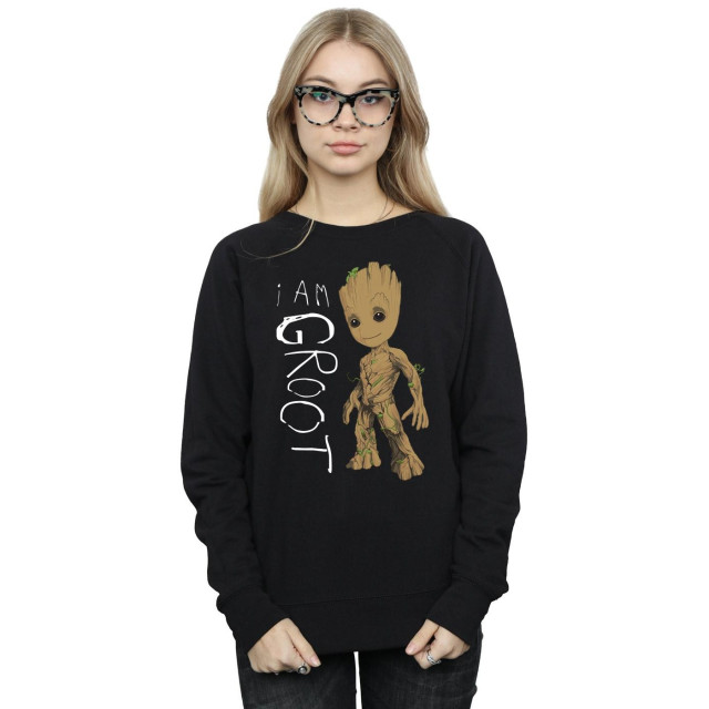 Li-cense Marvel dames guardians of the galaxy i am groot krabbels sweatshirt UTBI19659_black large