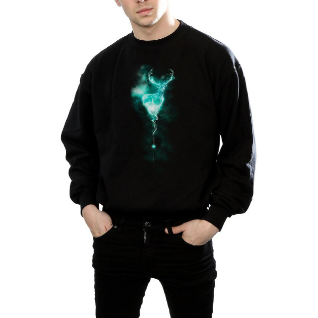 Li-cense Harry potter heren patronus mist stag sweatshirt UTBI1961_black large