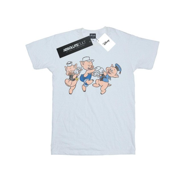 Li-cense Disney heren drie kleine varkens hebben plezier t-shirt UTBI19620_white large