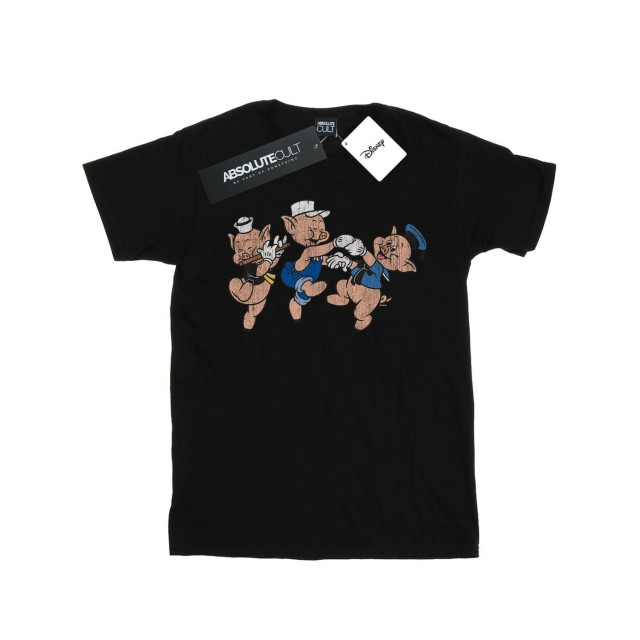 Li-cense Disney heren drie kleine varkens hebben plezier t-shirt UTBI19620_black large