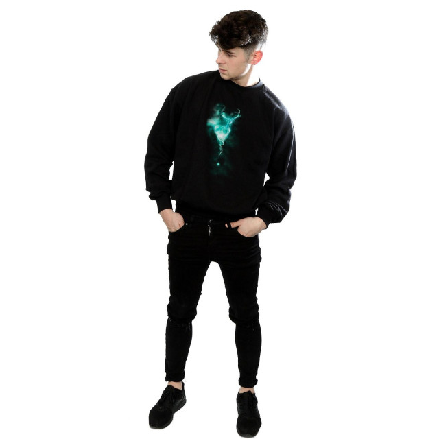 Li-cense Harry potter heren patronus mist stag sweatshirt UTBI1961_black large