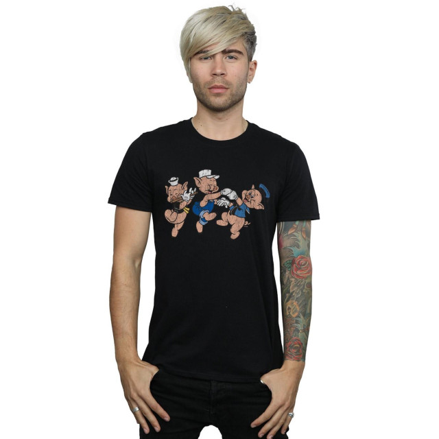 Li-cense Disney heren drie kleine varkens hebben plezier t-shirt UTBI19620_black large