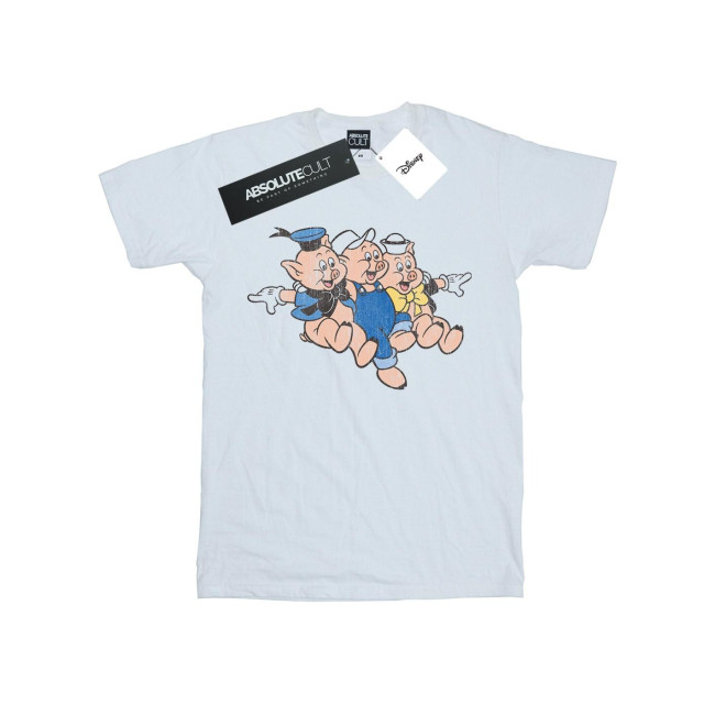 Li-cense Disney heren drie kleine varkens springen t-shirt UTBI19639_white large
