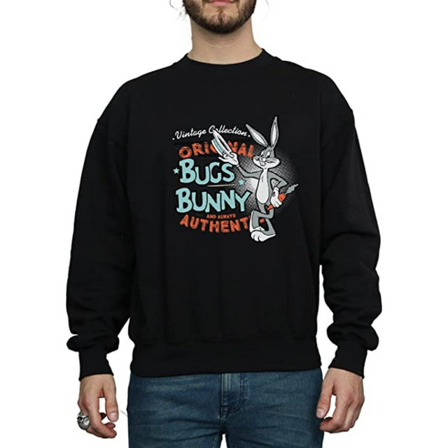 Li-cense Looney tunes unisex volwassen bugs bunny vintage sweatshirt UTBI2018_black large