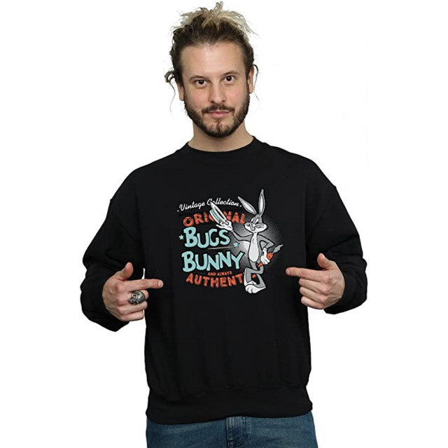 Li-cense Looney tunes unisex volwassen bugs bunny vintage sweatshirt UTBI2018_black large