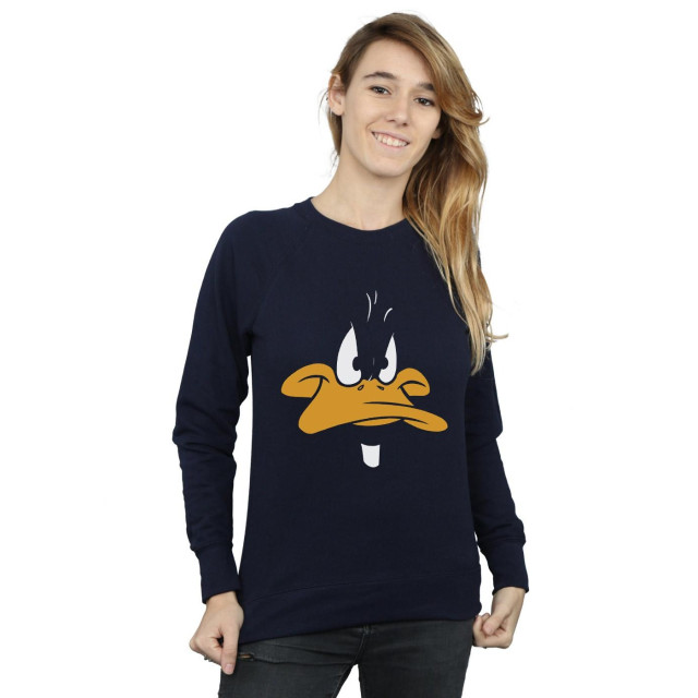 Li-cense Looney tunes dames daffy duck gezicht sweatshirt UTBI1988_navyblue large