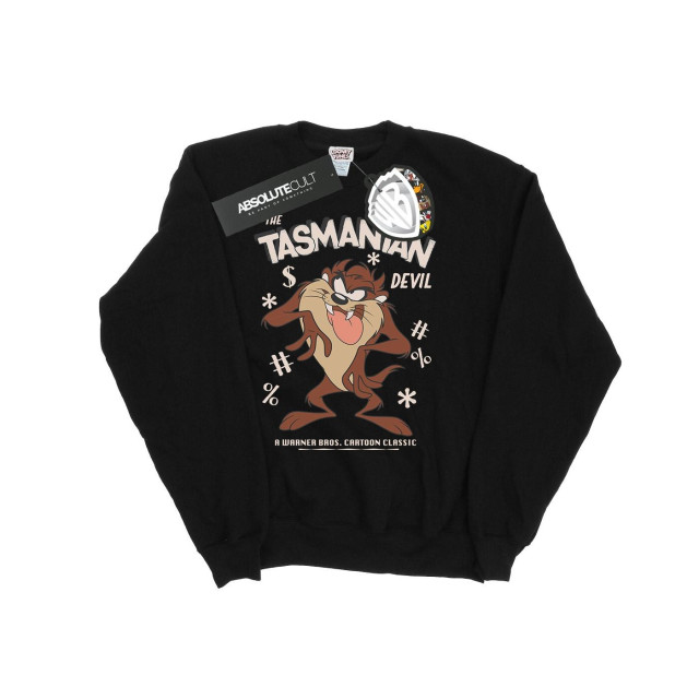 Li-cense Looney tunes dames tasmaanse duivel vintage heather sweatshirt UTBI2034_black large