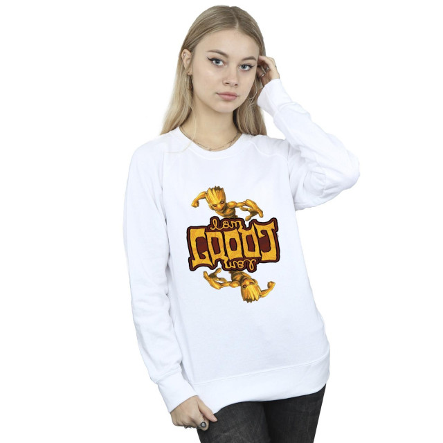 Li-cense Marvel dames guardians of the galaxy groot omgekeerd graan sweatshirt UTBI19381_white large