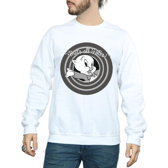 Li-cense Looney tunes heren that´s all folks porky pig sweatshirt UTBI1987_white large