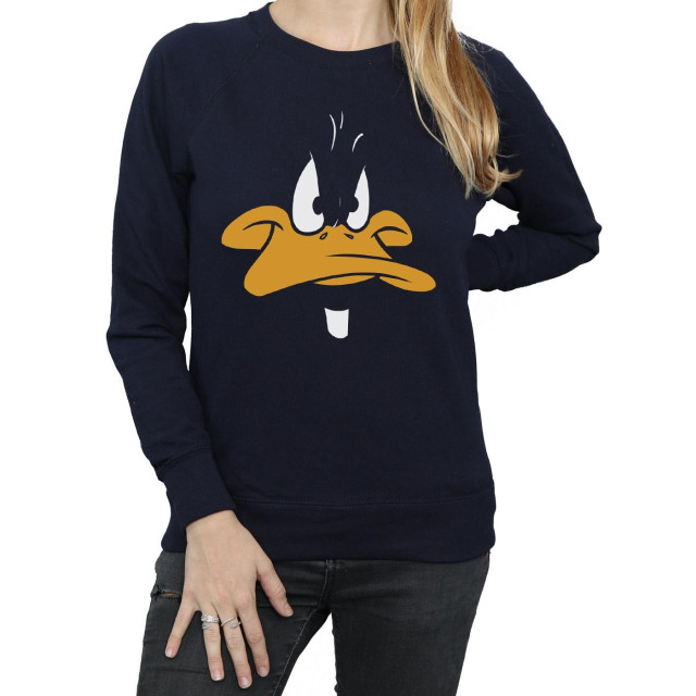 Li-cense Looney tunes dames daffy duck gezicht sweatshirt UTBI1988_navyblue large