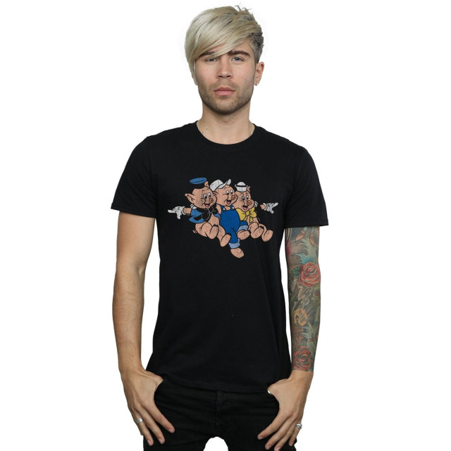 Li-cense Disney heren drie kleine varkens springen t-shirt UTBI19639_black large