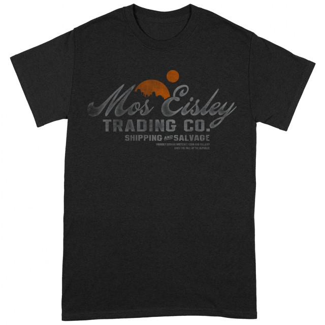 Li-cense Star wars unisex volwassen mos eisley trading co t-shirt UTBI198_blackorangegrey large
