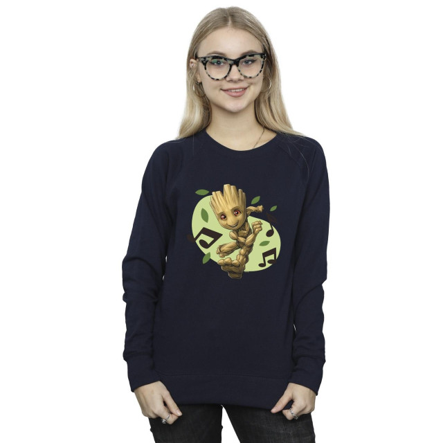 Li-cense Marvel dames guardians of the galaxy groot muzieknoten sweatshirt UTBI19359_navyblue large