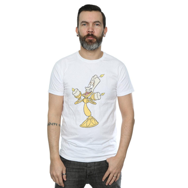 Li-cense Disney heren beauty and the beast lumiere distressed t-shirt UTBI19389_white large