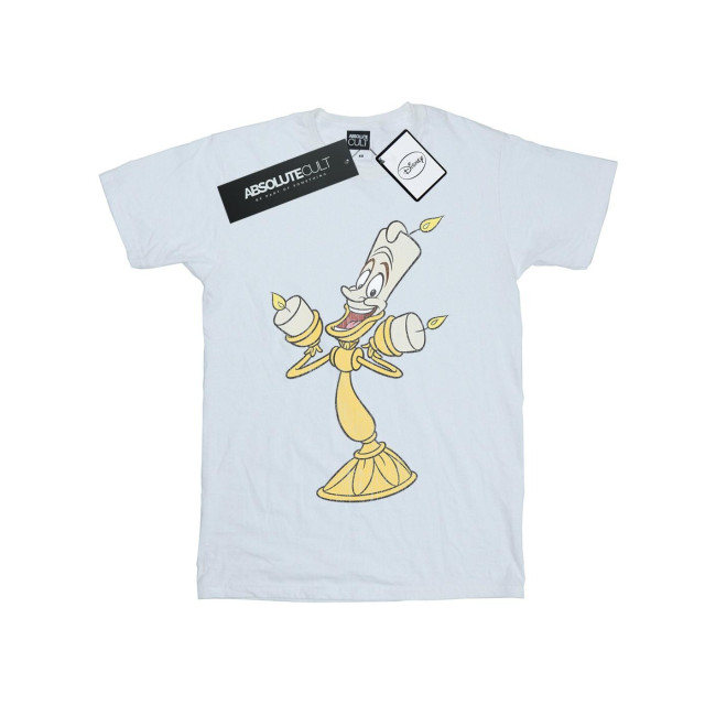 Li-cense Disney heren beauty and the beast lumiere distressed t-shirt UTBI19389_white large