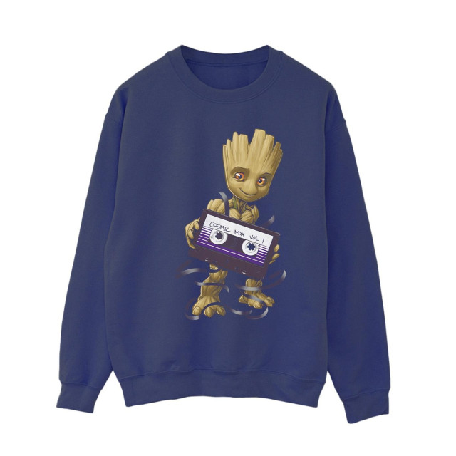 Li-cense Marvel dames guardians of the galaxy groot cosmic tape sweatshirt UTBI19314_navyblue large