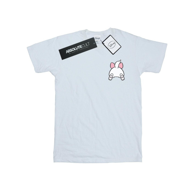 Li-cense Disney heren aristokatten marie achterwerk borst print t-shirt UTBI19255_white large