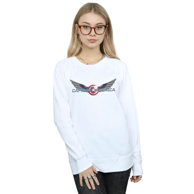 Li-cense Marvel dames falcon and the winter soldier captain america logo sweatshirt UTBI19230_white large