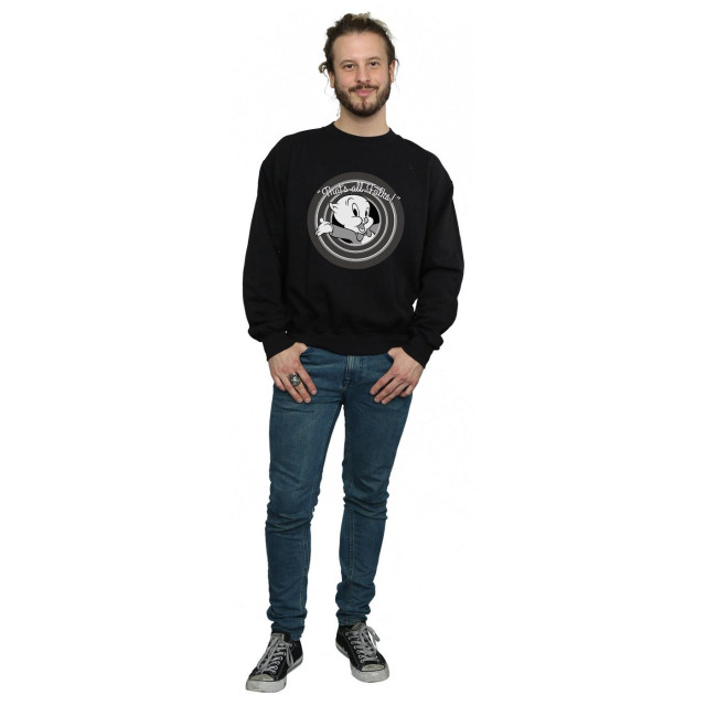 Li-cense Looney tunes heren that´s all folks porky pig sweatshirt UTBI1987_black large
