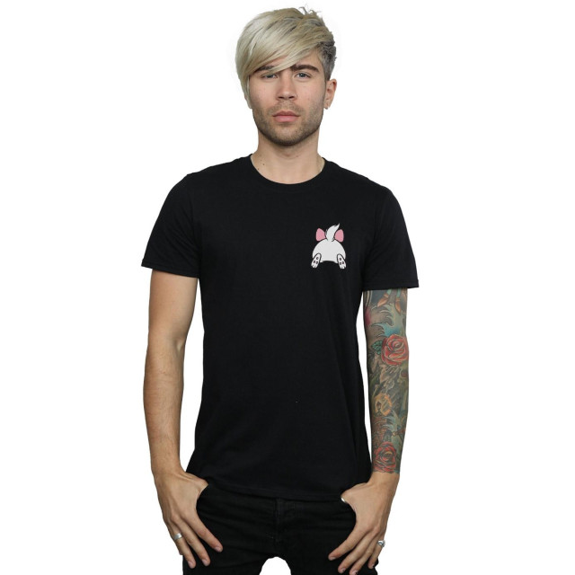 Li-cense Disney heren aristokatten marie achterwerk borst print t-shirt UTBI19255_black large