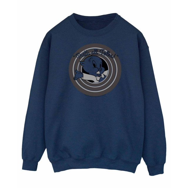Li-cense Looney tunes heren that´s all folks porky pig sweatshirt UTBI1987_navyblue large