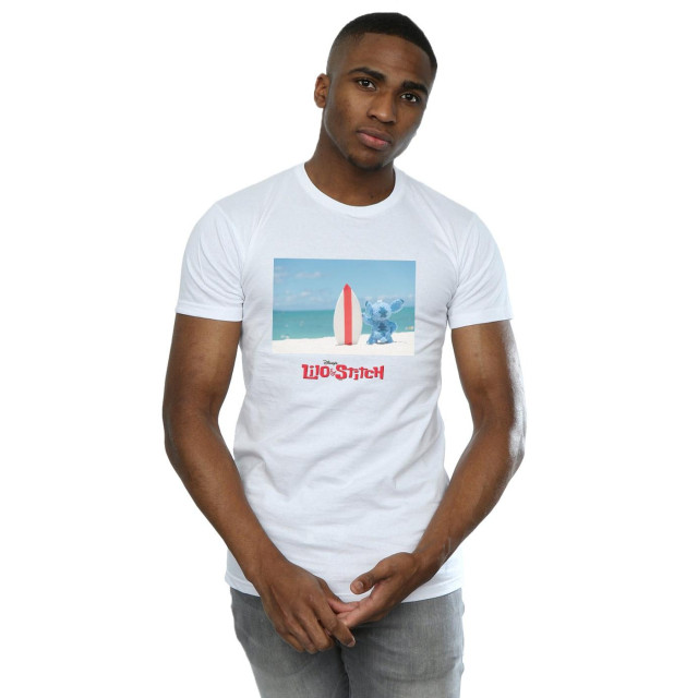 Li-cense Disney heren lilo en stitch surf strand t-shirt UTBI19188_white large