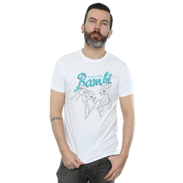 Li-cense Disney heren bambi groot liefdesverhaal t-shirt UTBI19214_white large
