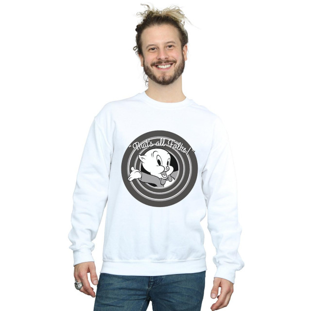 Li-cense Looney tunes heren that´s all folks porky pig sweatshirt UTBI1987_white large