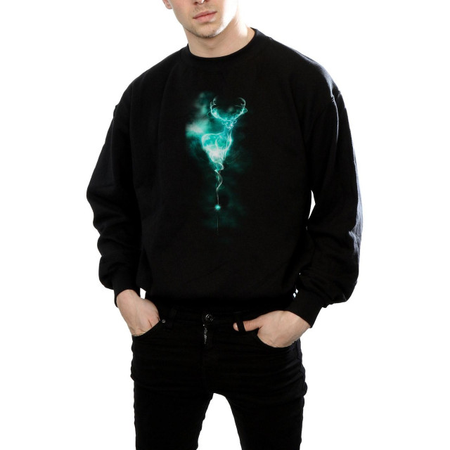 Li-cense Harry potter heren patronus mist stag sweatshirt UTBI1961_black large