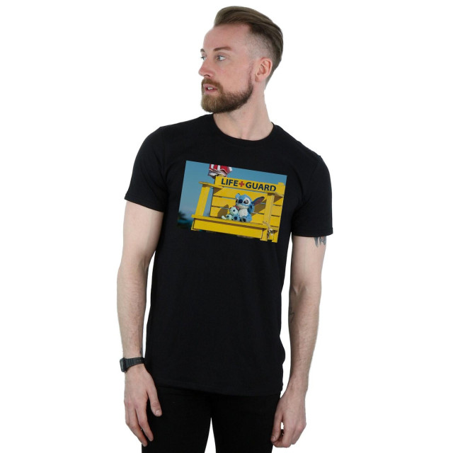 Li-cense Disney heren lilo en stitch life guard t-shirt UTBI19144_black large