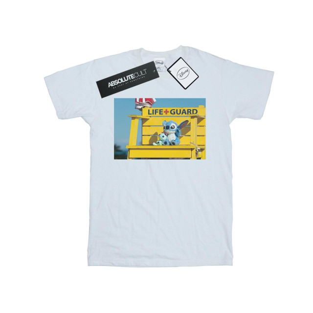 Li-cense Disney heren lilo en stitch life guard t-shirt UTBI19144_white large