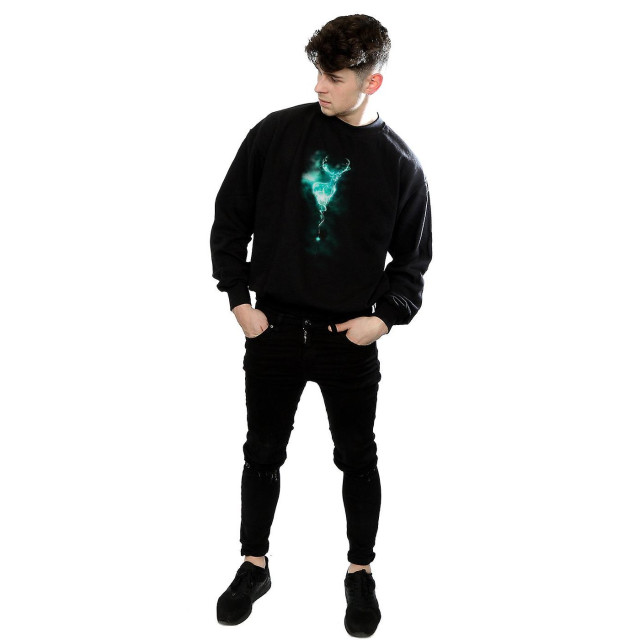 Li-cense Harry potter heren patronus mist stag sweatshirt UTBI1961_black large