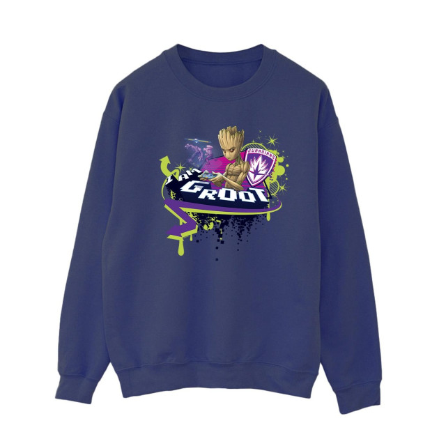 Li-cense Marvel dames guardians of the galaxy groot gaming holo sweatshirt UTBI19360_navyblue large