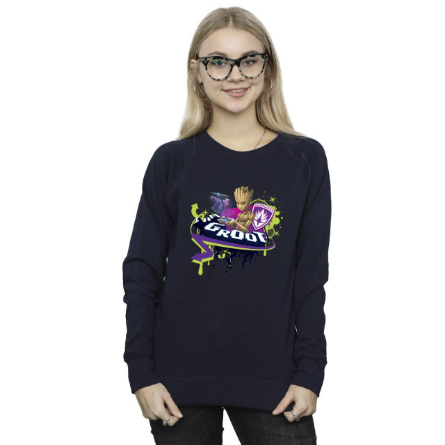 Li-cense Marvel dames guardians of the galaxy groot gaming holo sweatshirt UTBI19360_navyblue large