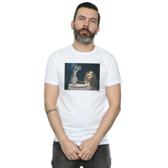 Li-cense Disney heren lady and the tramp spaghetti slurp t-shirt UTBI18909_white large