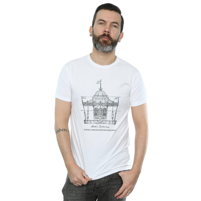 Li-cense Disney heren mary poppins carrousel schets t-shirt UTBI18857_white large
