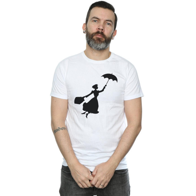 Li-cense Disney heren mary poppins vliegend silhouet t-shirt UTBI18884_white large